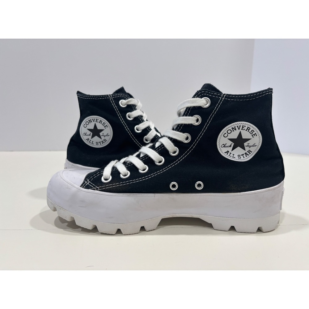 Converse Chuck Taylor All Star Lugged High Top Black Canvas Sneakers Women 8.5
